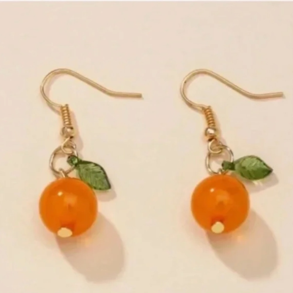 ❤️ FREE Fruit Boho Orange Leaf Peasant Hipster Hippie Pop Chic Charm Earrings